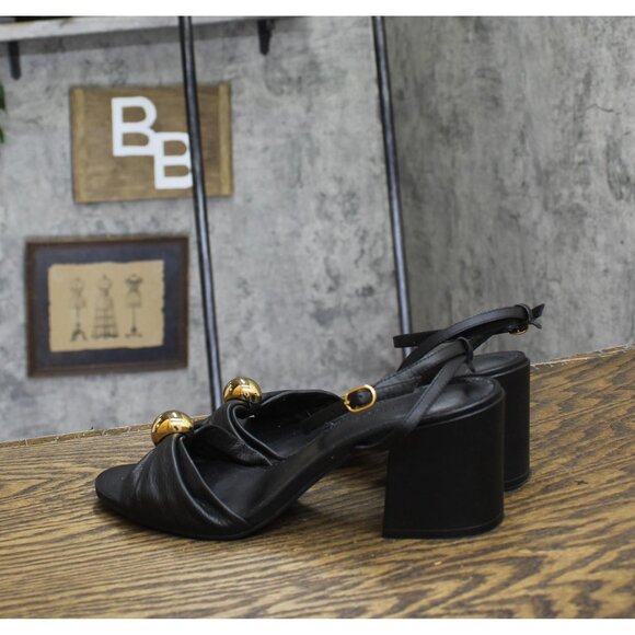 Steve Madden Womens Caden Heeled Sandal CADE07S1 Black Leather 9M - Picture 2 of 13